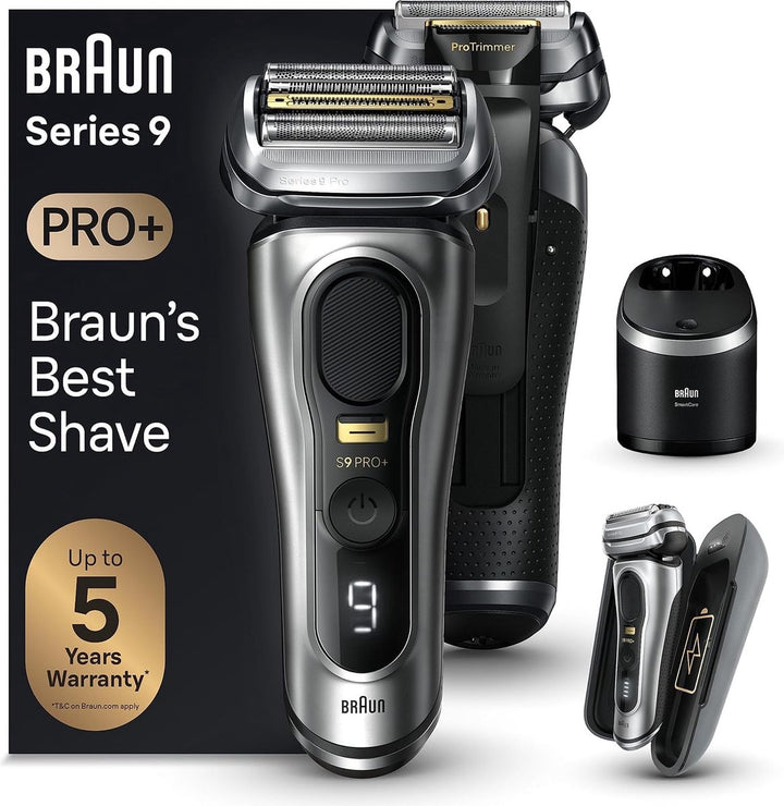 Braun Series 9 Pro+ 9577cc – Rasierer – SmartCare Center – PowerCase – Wet & Dry – Silber 
