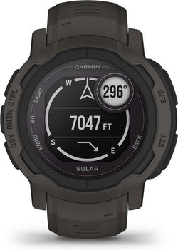 Garmin Instinct 2 Solar – Sportuhr mit GPS – Smartwatch für Herren – Sonne wiederaufladbar – 45 mm – Graphit 