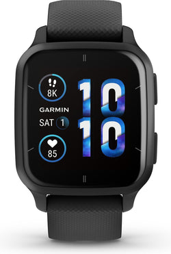 Garmin Venu Sq 2 Music – Gesundheits-Smartwatch – Amoled-Display – 10 Tage Akku – Schwarz 