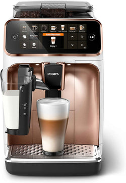 Philips EP5443/70, Espressomaschine, 1,8 l, Kaffeebohnen, Gemahlener Kaffee, Integriertes Mahlwerk, 1500 W, Roségold, Weiß