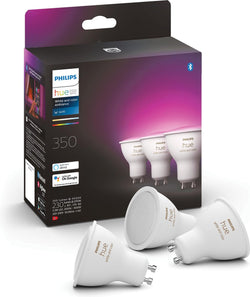 Philips Hue Slimme Lichtbron GU10 Spot - wit en gekleurd licht - 3-pack - Bluetooth