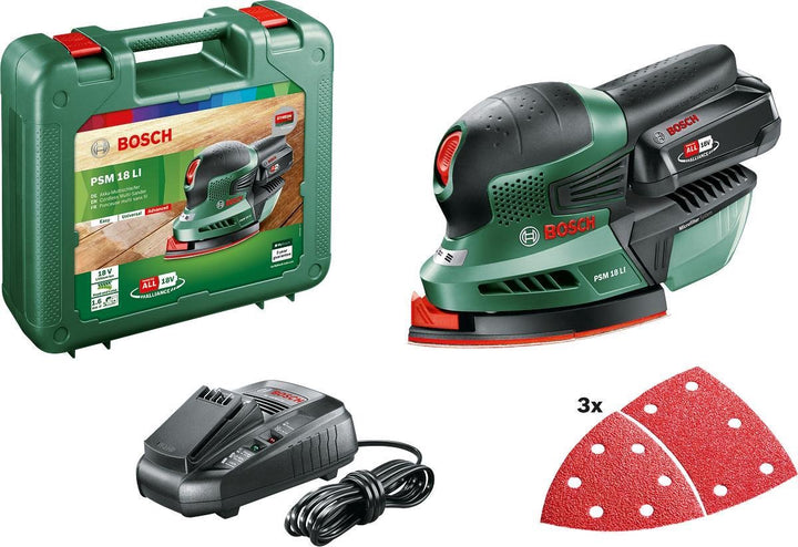 Bosch PSM 18 LI Multischuurmachine - Met 1 x 18 V accu en lader