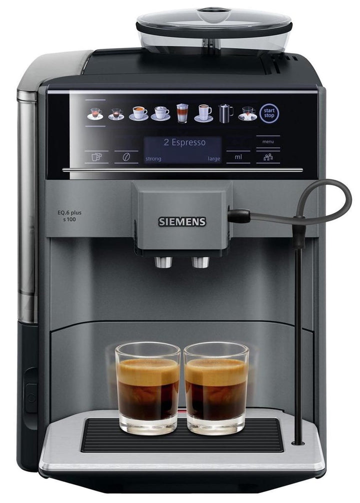 Siemens EQ.6 Plus s100 TE651209RW - Volautomatische espressomachine - Grijs