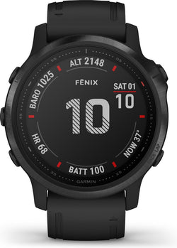 Garmin Fenix ​​​​6S PRO Multisport Smartwatch – Fortschrittlicher GPS-Tracker – Multisport – 10ATM wasserdicht – Schwarz 
